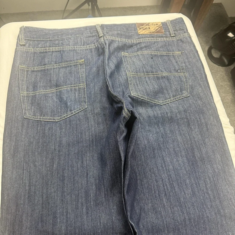 DEGREE'S Jeans Mens 40x32 Blue Med Wash Relaxed Wide Leg Denim Casual DJ-15 - Picture 5 of 6